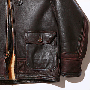 M-445A HIGHER ALTITUDE WINTER HIGH PILE SHEARLING FLIGHT JACKET 4